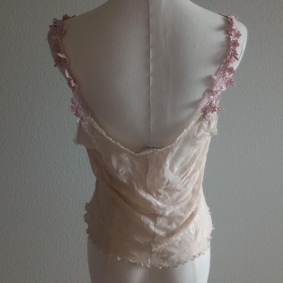 Y2K Claire Pettibone Sheer Floral Fairy Camisole - Picture 2 of 4